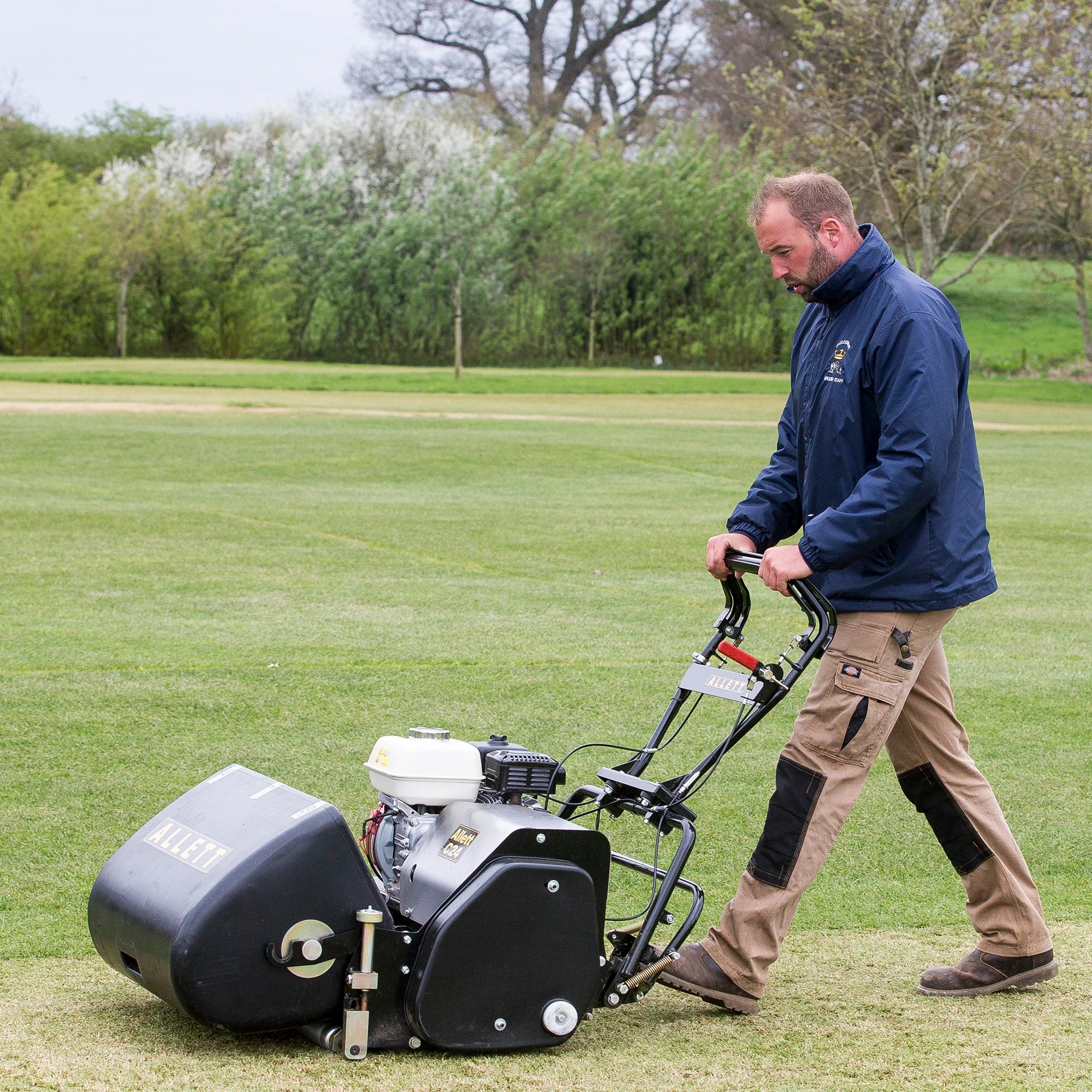 Allett C24 Cylinder Mower (Power-unit with Grassbox)