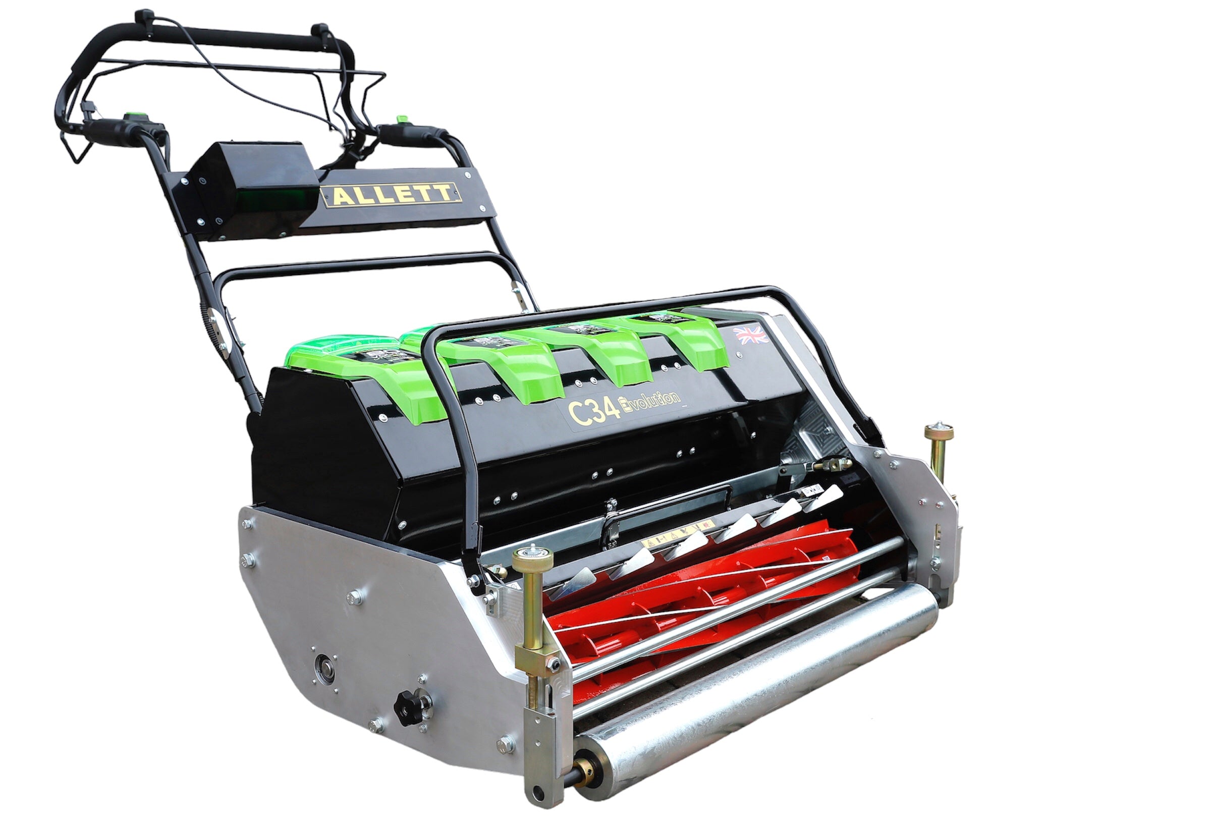 C34 Evolution Mk2 – Battery-Powered Professional Cylinder Mower with Interchangeable Turf Maintenance System