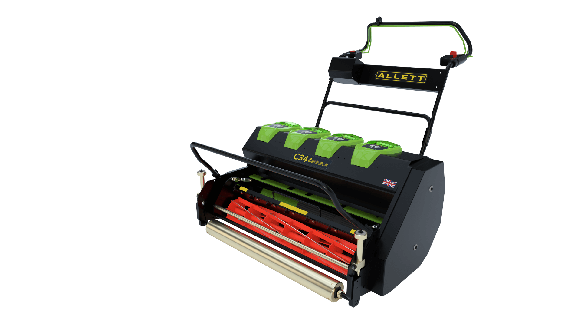 C34 Evolution Mk2 – Battery-Powered Professional Cylinder Mower with Interchangeable Turf Maintenance System