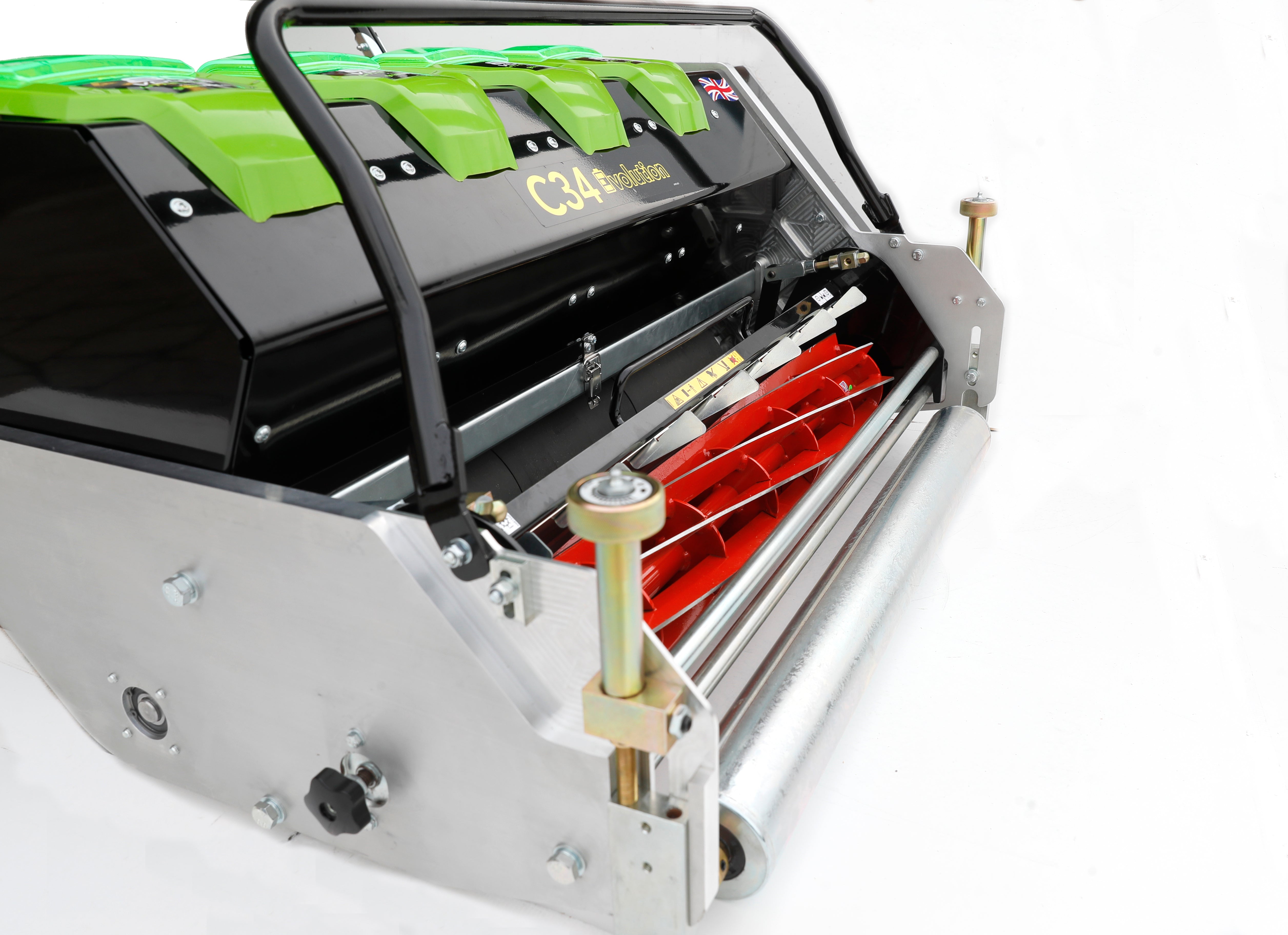 C34 Evolution Mk2 – Battery-Powered Professional Cylinder Mower with Interchangeable Turf Maintenance System