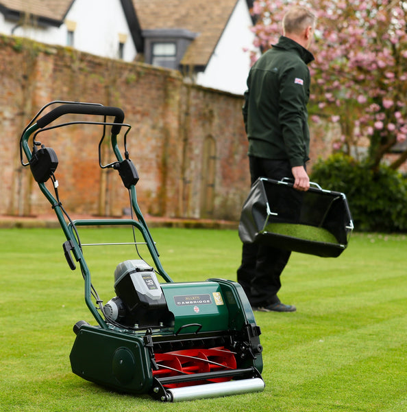 What are the differences between the Allett Cambridge 43 and Allett Stirling 43 Cylinder Lawn Mowers