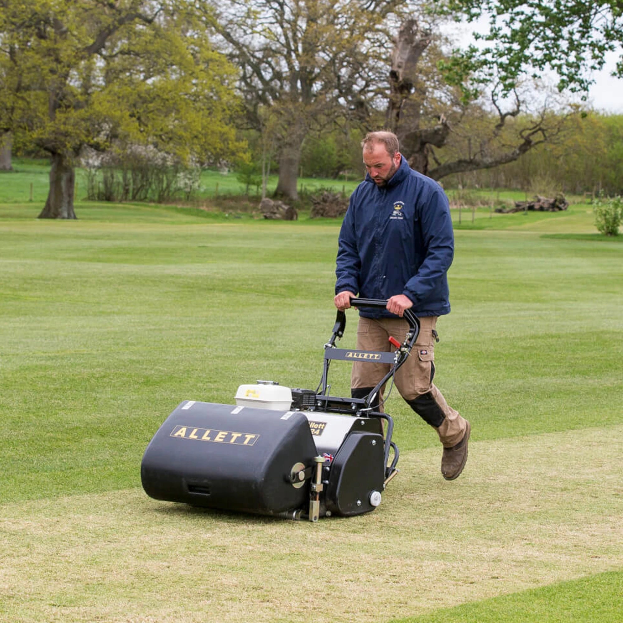 Allett C24 Cylinder Mower (Power-unit with Grassbox)
