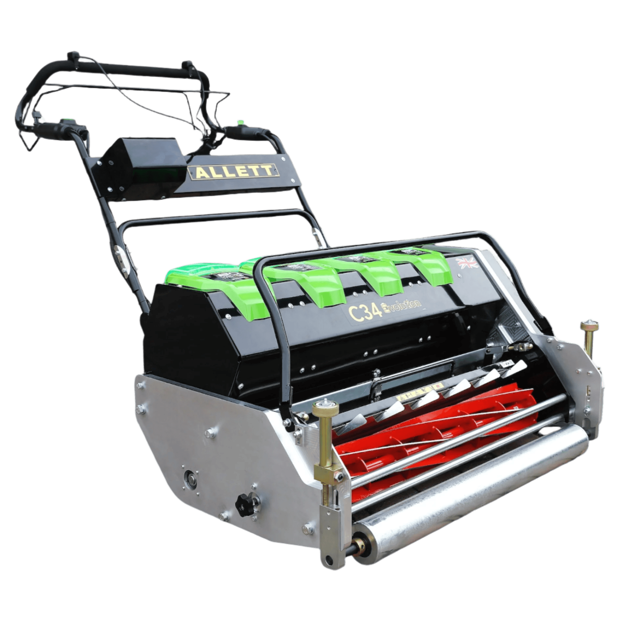 C34 Evolution Mk2 – Battery-Powered Professional Cylinder Mower with Interchangeable Turf Maintenance System