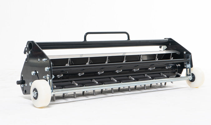 Allett Omnia Sorrel Roller Head for professional turf aeration and drainage