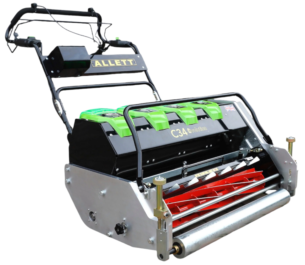 C34 Evolution Mk2 – Battery-Powered Professional Cylinder Mower with Interchangeable Turf Maintenance System