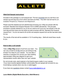 Allett Soil Test and Results