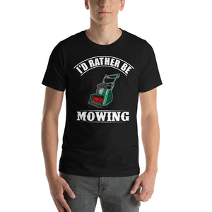 Allett Classic 'I'd Rather Be Mowing' Black Short-Sleeve Unisex T-Shirt